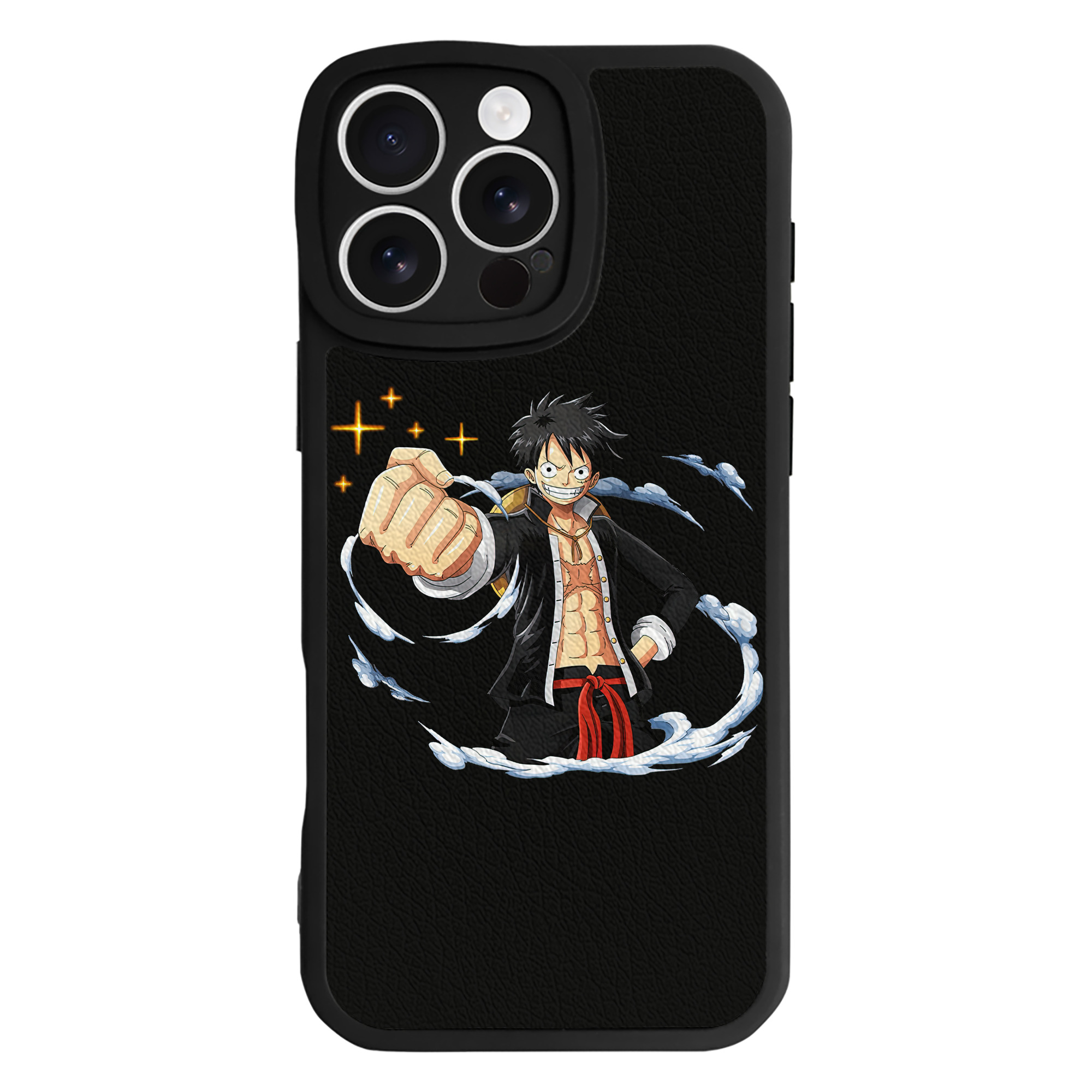 （画像用） ワンピース モンキー・D・ルフィ ONE PIECE Monkey D. Luffy 【iPhone 16シリーズ対応】シリコンスマホケース（レザー調） 材質：シリコン